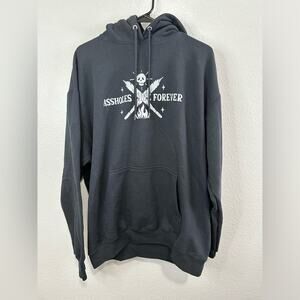 Assholes Live Forever Hoodie Black Hoodie Size XL
